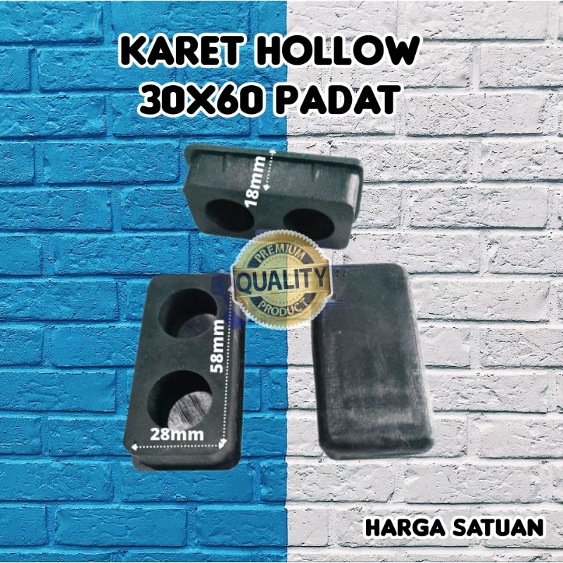 Karet Rak besi Hollow 30x60 /Karet Rak besi Hollow 3x6 padat