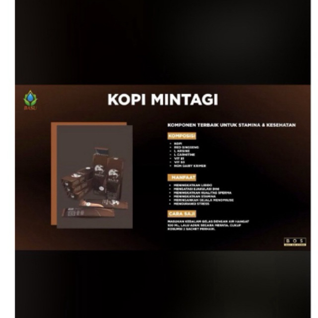 Kopi MINTAGI /kopi sehat/kopi penambah stamina tubuh/laki laki/dewasa