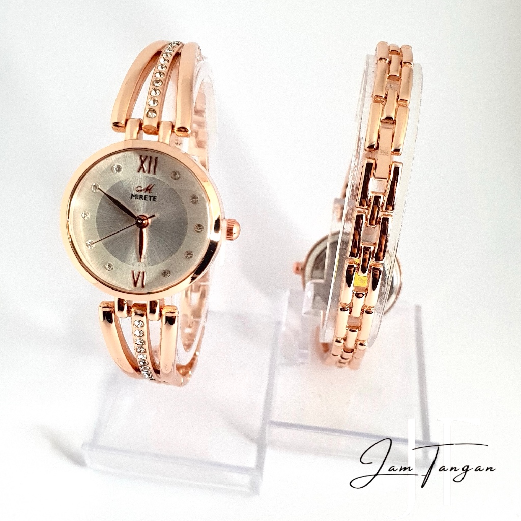 (FREE BATERAI) A03 Jam Tangan Persegi Wanita Mirete Analog Original Fashion Korea Murah Terbaru Tali