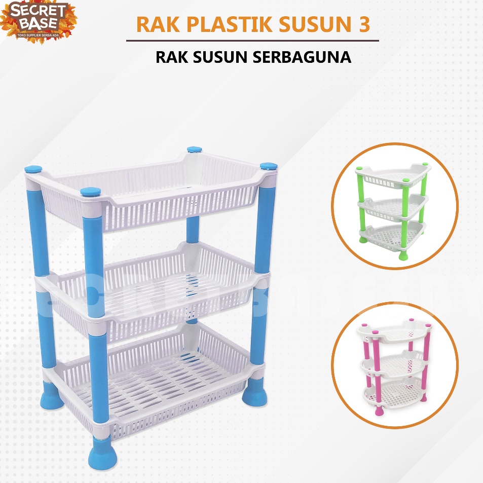 Buruan Beli RAK TINGKAT 3 SUSUN  Rak Mini  Rak Bumbu  Rak Kosmetik Rak Plastik