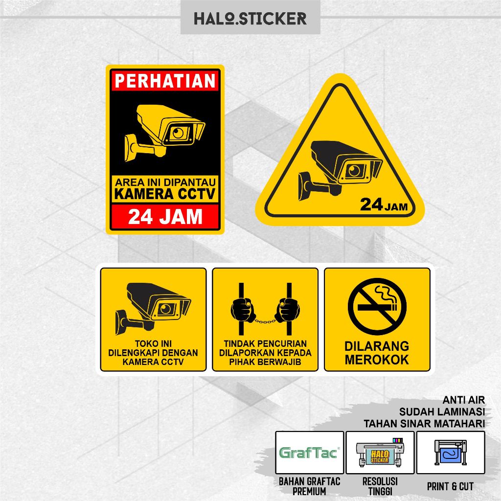 

Stiker CCTV | Stiker CCTV Toko Kantor Rumah Warung | Anti Air Waterproof