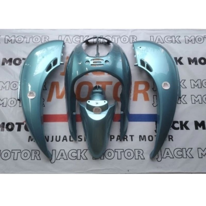 fullset body halus Honda Scoopy karbu lama warna biru