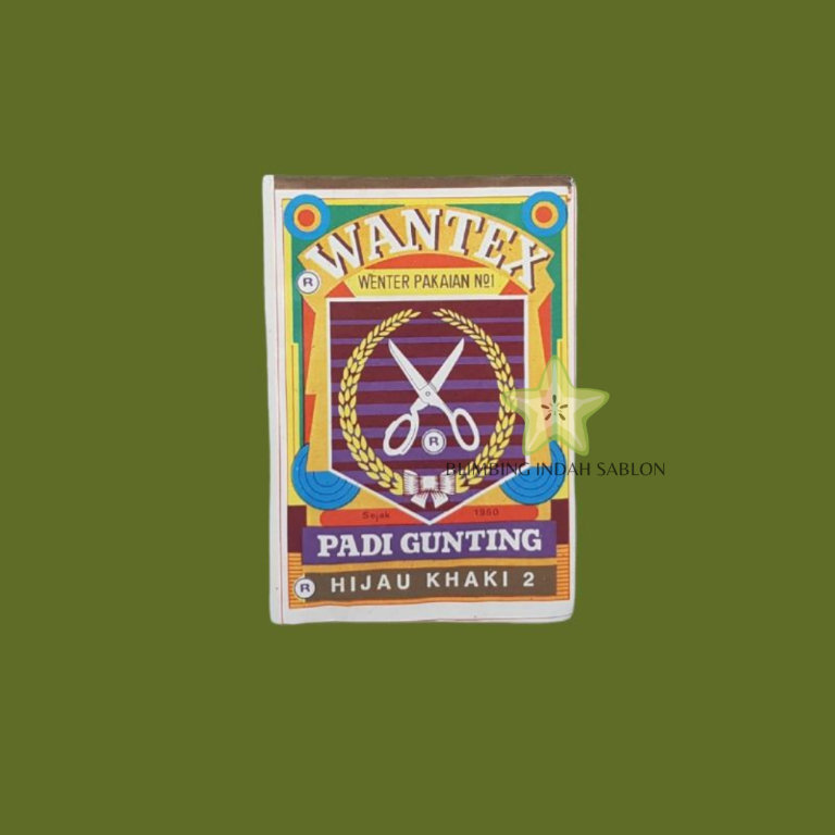Wantex Hijau Khaki BLIMBING INDAH SABLON MALANG Best Quality Wenter Padi Gunting Pewarna Textil Tie 