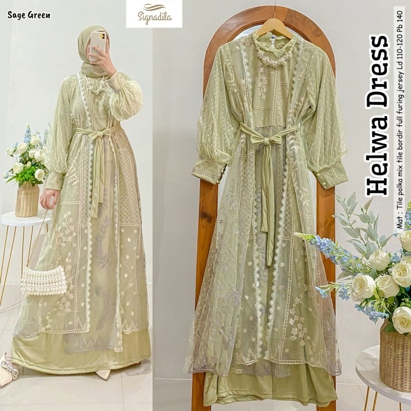 Dress Kondangan Super Cantik Helwa Dress Fashion Muslim Kondangan By Sigandila