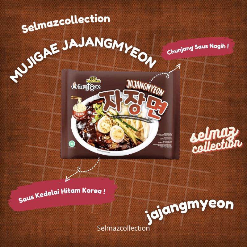 Mujigae Jajangmyeon 265 gr Jjangmyeon Mujigae Jjangmyeon Halal Saus Kedelai Hitam Korea Halal Jjajja