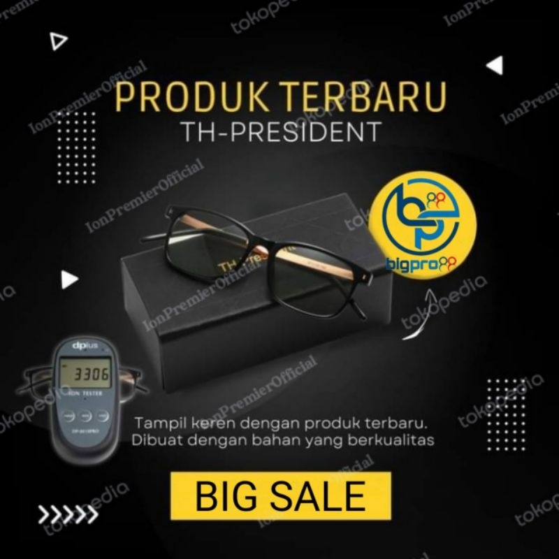 ⭐⭐⭐⭐⭐  Kacamata ion premier TH-President Original Kacamata Terapi Untuk Kesehatan Mata