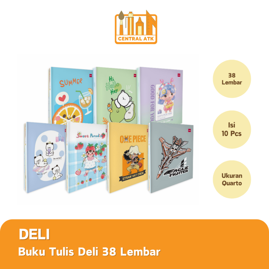 

BUKU TULIS DELI / BANYAK MOTIF 38 LEMBAR (1 PACK)