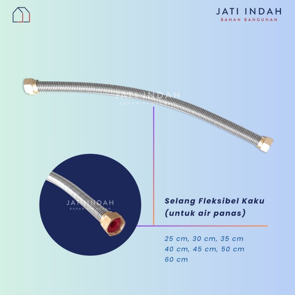 Selang Fleksibel Kaku utk Air Panas Dingin / Flexible Hose Water Heater Ulir