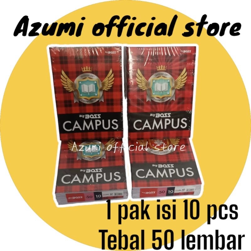 

BUKU TULIS BIG BOSS CAMPUS 50 LEMBAR 1 PACK ISI 10 PCS