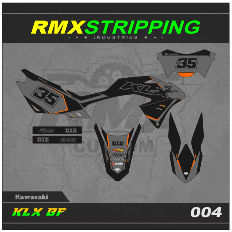 STRIPPING KLX 150 BF (004) STICKER STIKER STRIPING LIS VARIASI SE EXTREME EXTRIM 2016 2017 2018 2019