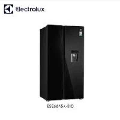 KULKAS/SIDEBYSIDE/ELECTROLUX/611LITER/INVERTER/WITH/DISPENSER/ESE-6645ABID/GLASSDOOR/BLACK