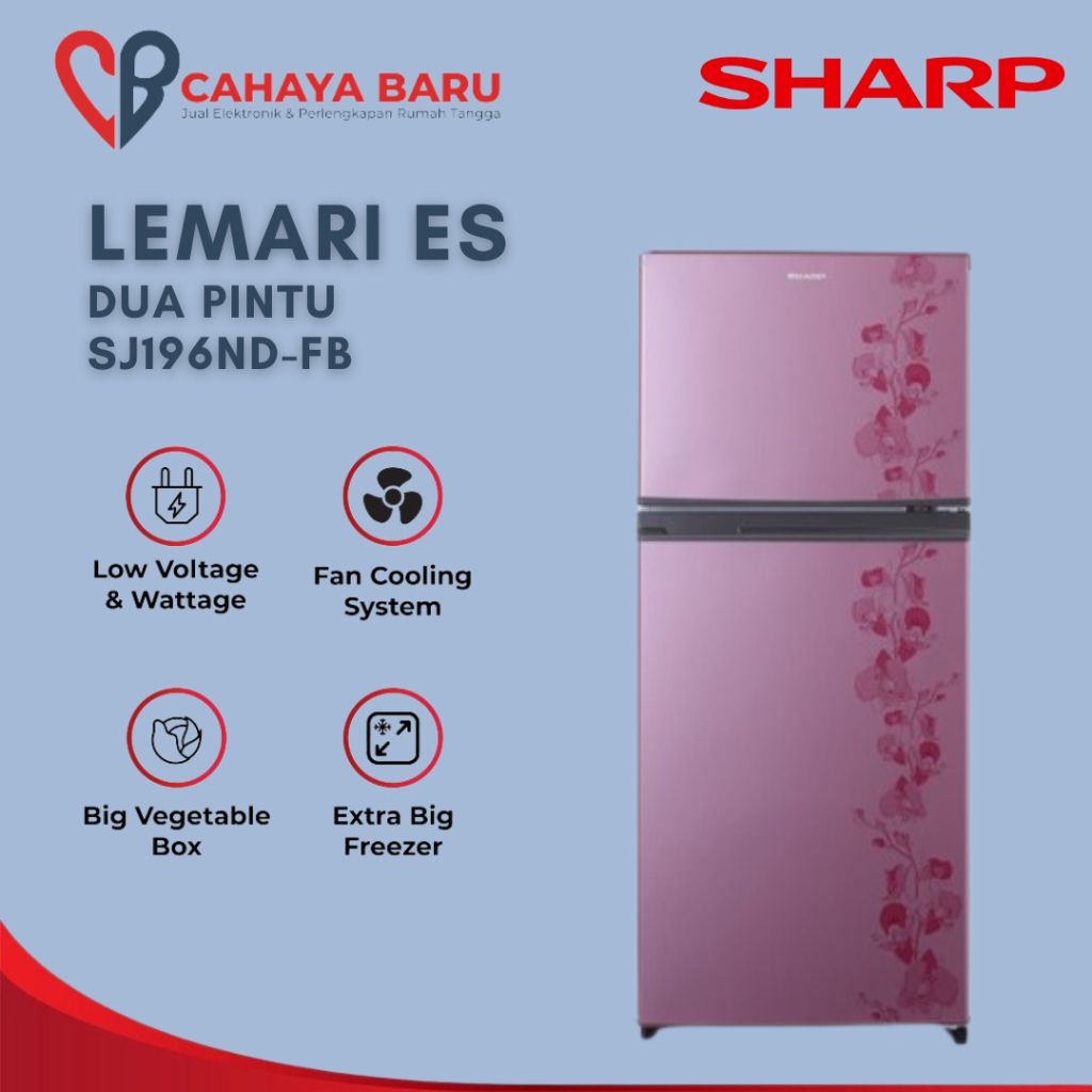 KULKAS SHARP SJ196ND-FB