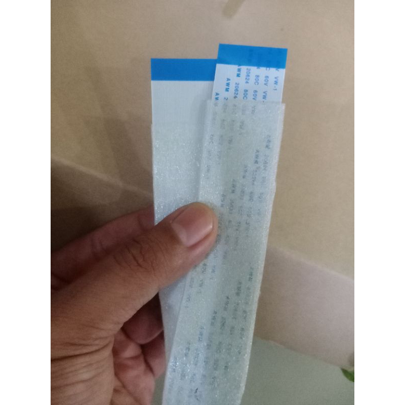 Kabel flexible 24 pin lebar 25mm/spasi 1mm panjang 55cm Beda sisi