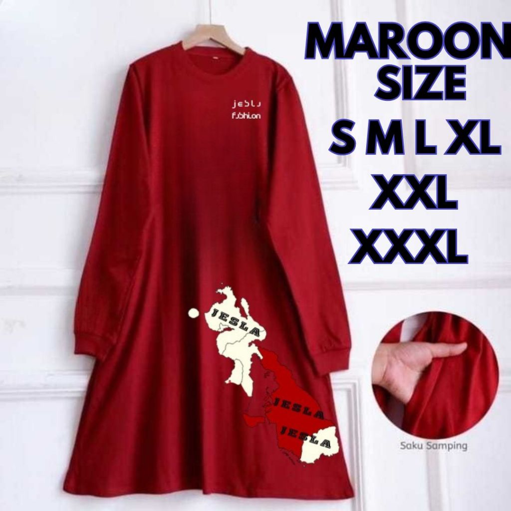 Tunik Jumbo Kekinian Import Grecy Tunik BO Size S M L XL XXL XXXL Bahan Kaos Katun Combed Aplikasi S