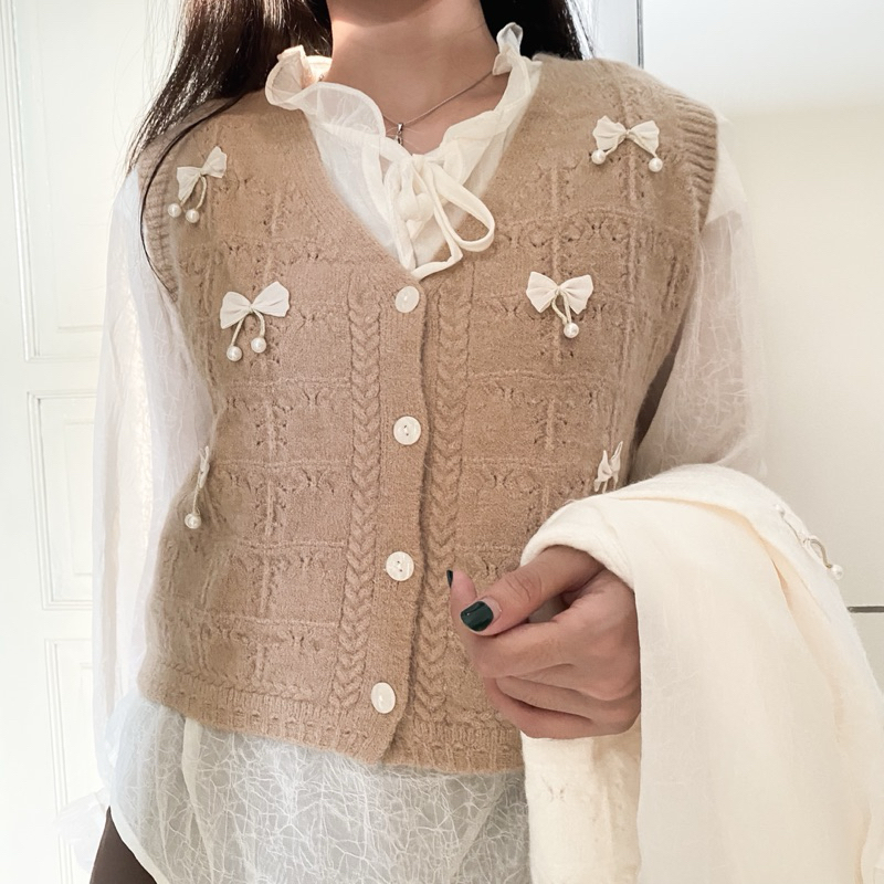 Ohisea - LUNA TOP| Rajut Wanita Korea Murah | Rajut Premium Import | VEST RAJUT KOREA