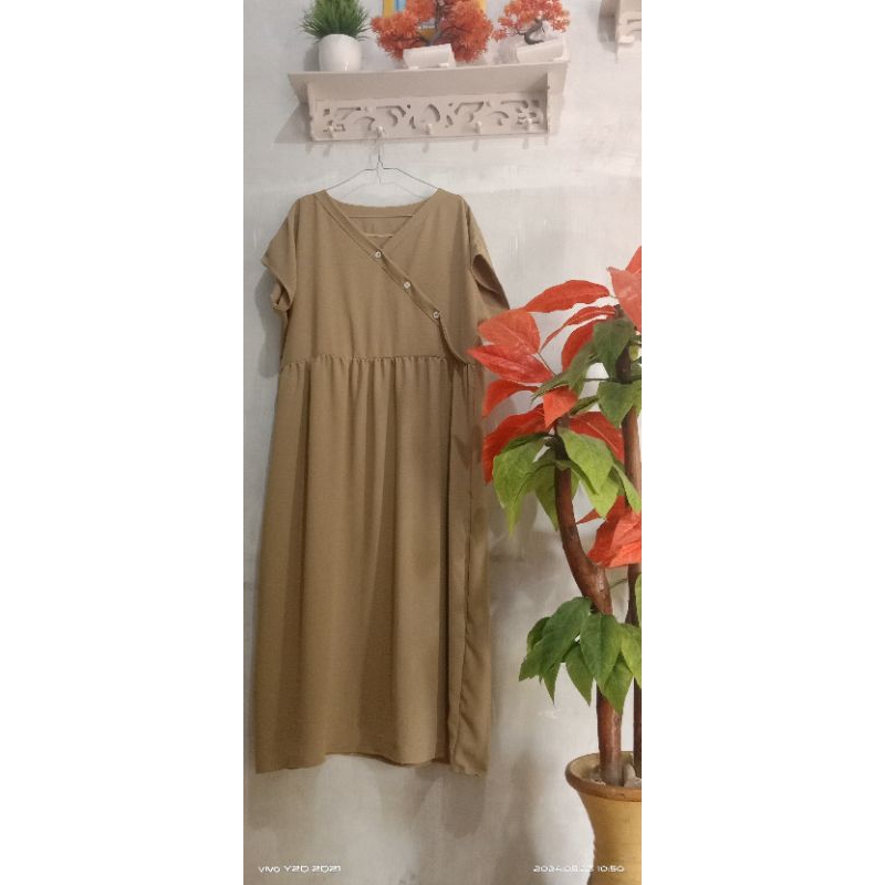 daster kimono panjang/daster panjang wanita/baju tidur/daster cringkel airflow