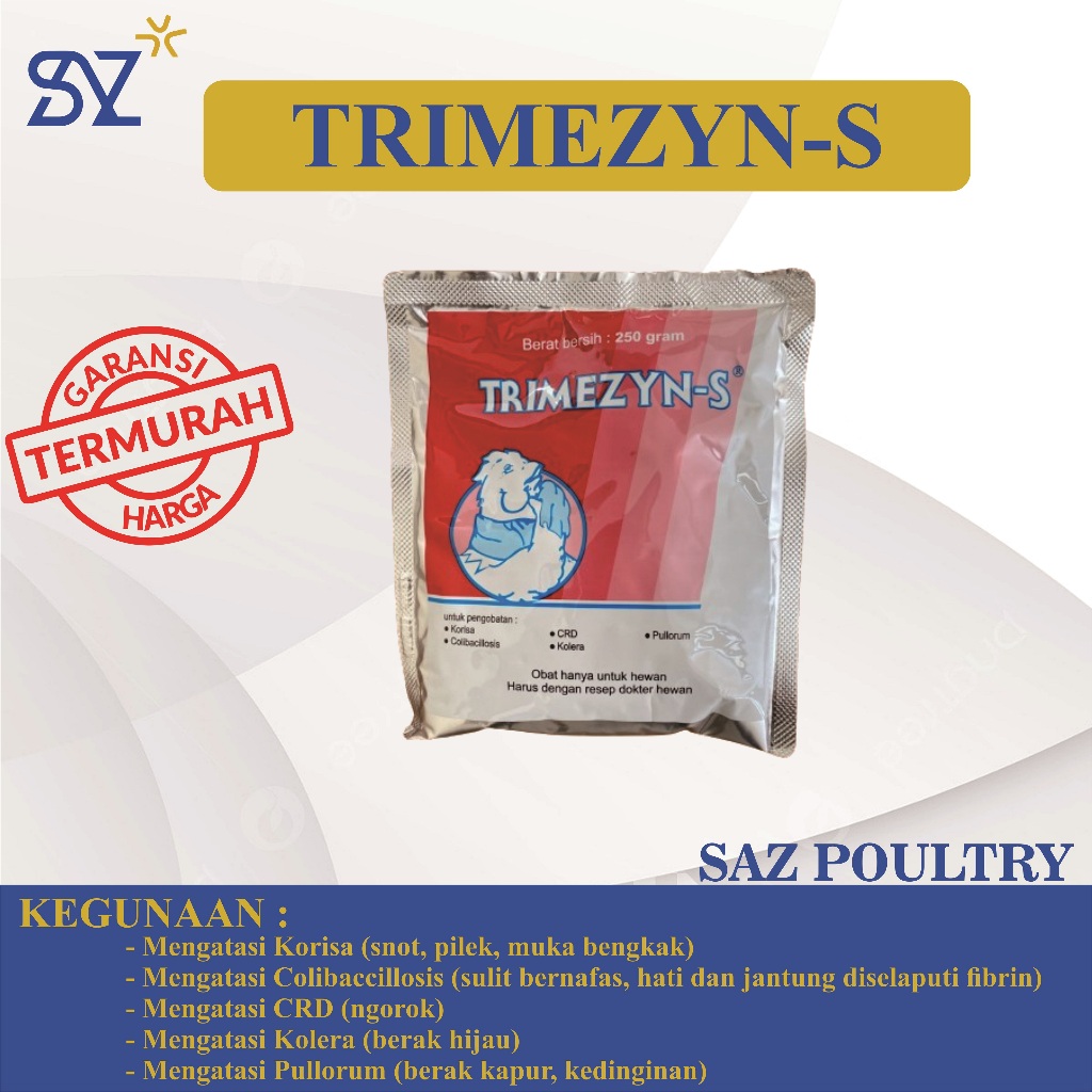 Trimezyn S Trimezyn-S 250 gram Obat Hewan Ternak Unggas Ayam