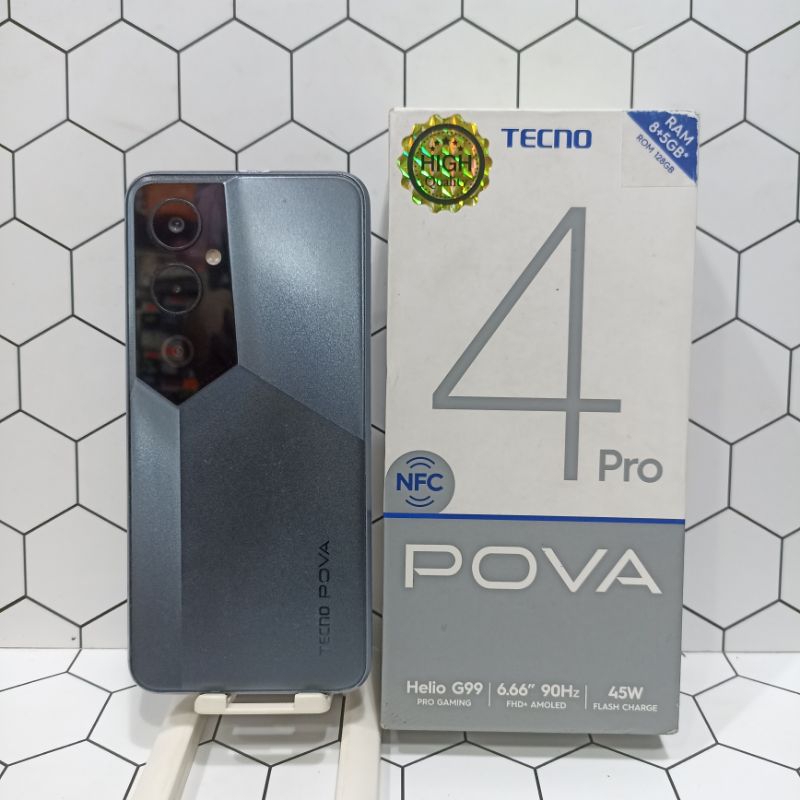 TECNO POVA 4 PRO NFC 8/128GB HP SECOND BEKAS FULLSET
