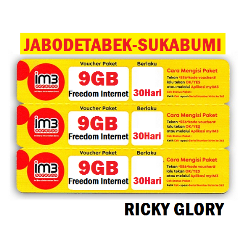 Voucher Indosat Freedom Internet 9GB