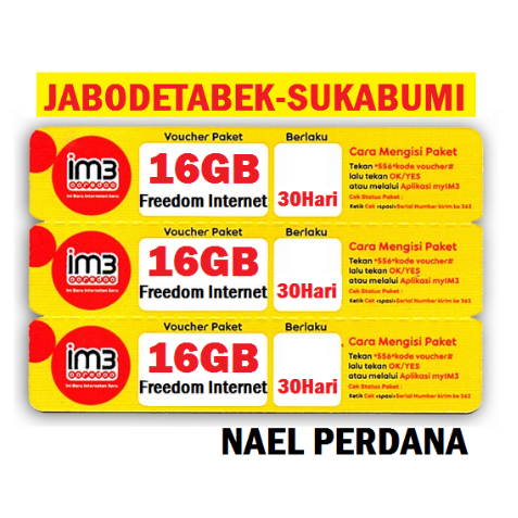 Voucher Indosat Freenet 16GB (20GB)