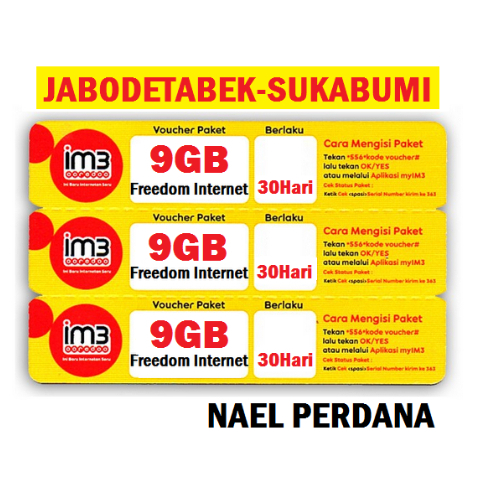 Voucher Indosat Freedom Internet 9GB