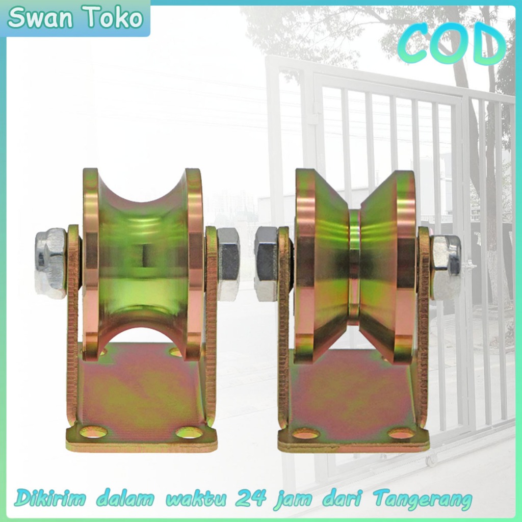 Roda Pagar Besi/Roda Gerbang Pagar/U&V 50mm/Roda Pintu Pagar Besi/Roda Rel Pintu Geser COD - Swan