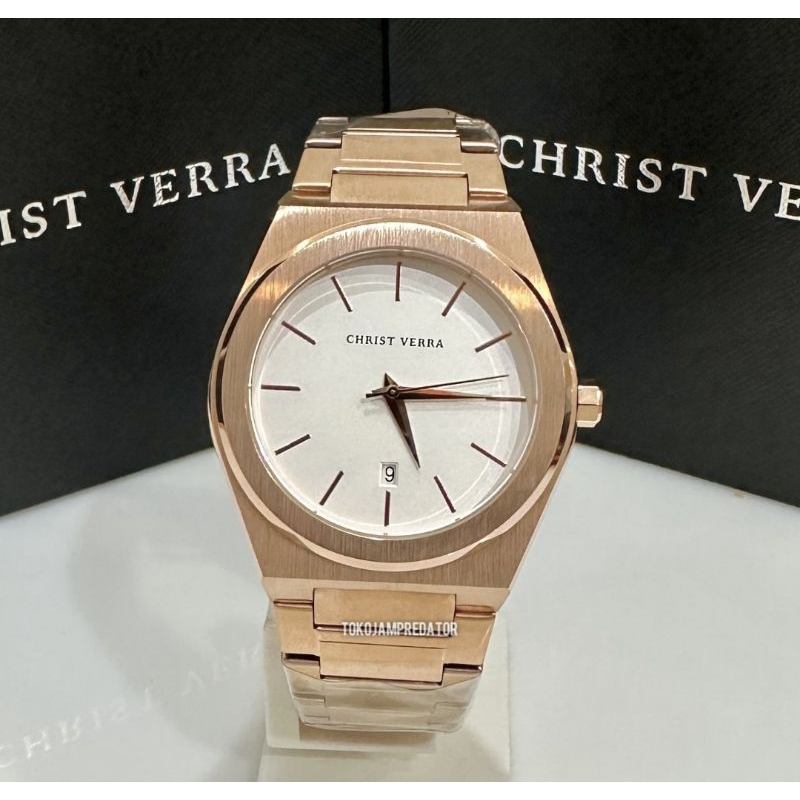 JAM TANGAN PRIA CHRIST VERRA CV 10985G-15 WHT ORIGINAL