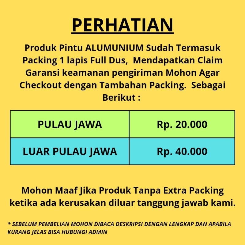 Pintu Kamar Mandi Alumunium / Pintu Full Alumunium Pintu Kamar Mandi / Pintu Alumium Kaca Premium