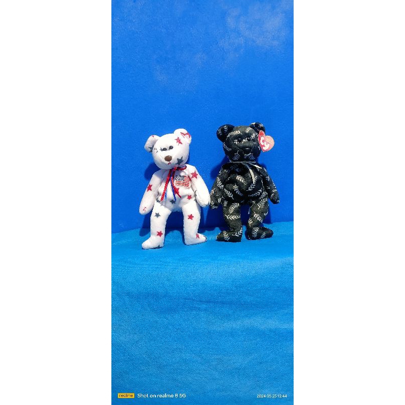 Sepasang Boneka Teddy TY Hitam Putih Ori