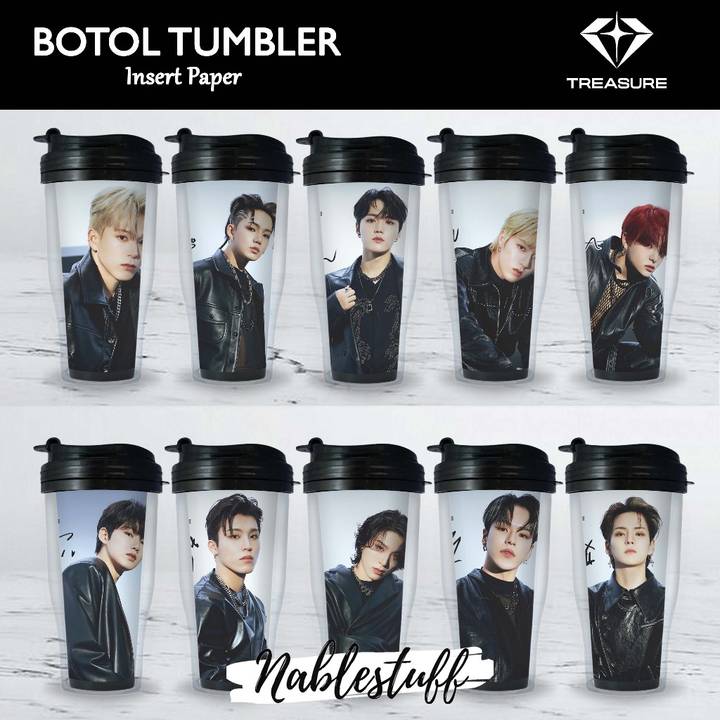 Botol Tumbler Treasure Reboot Ver // Botol Minum Insert Paper // Merchandise Kpop