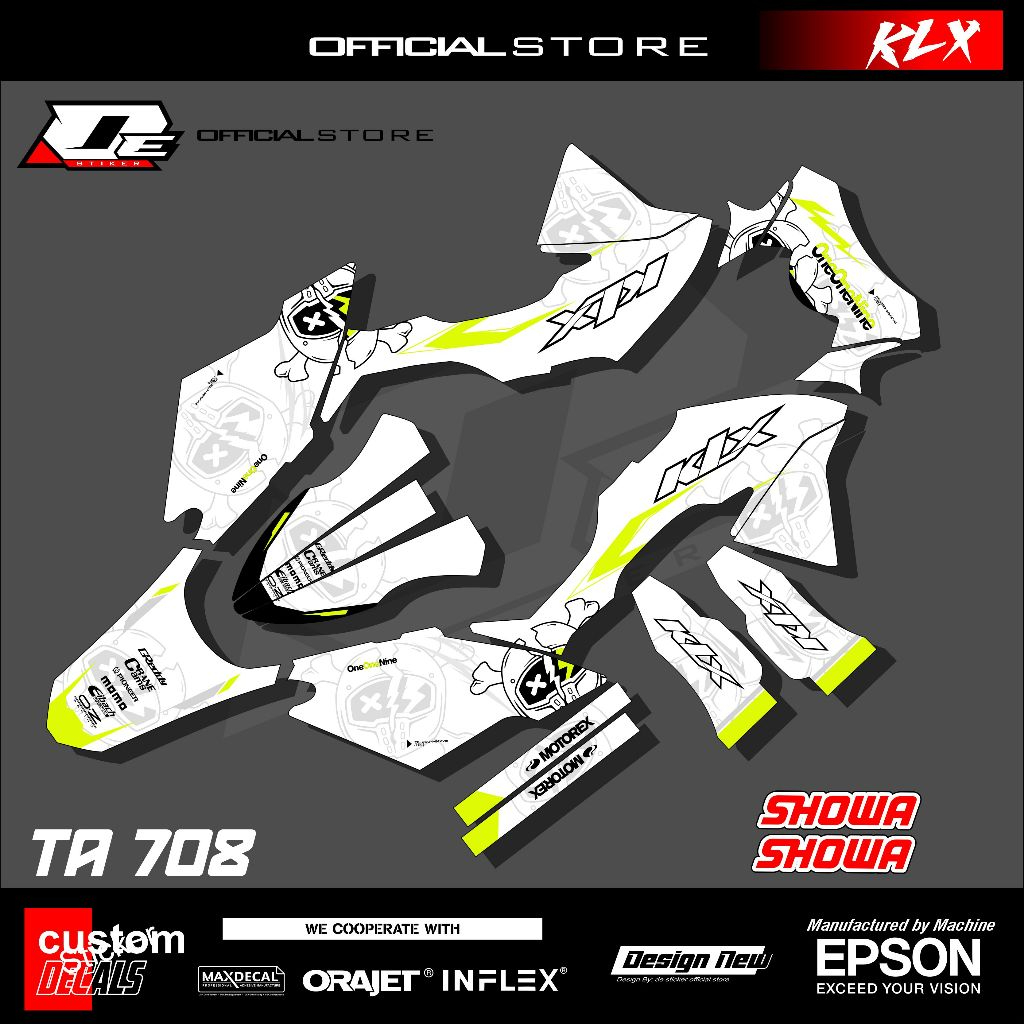 Striping Stiker Klx bf Klx Striping Motor klx bf se extreme Oneonenine KODE TA708