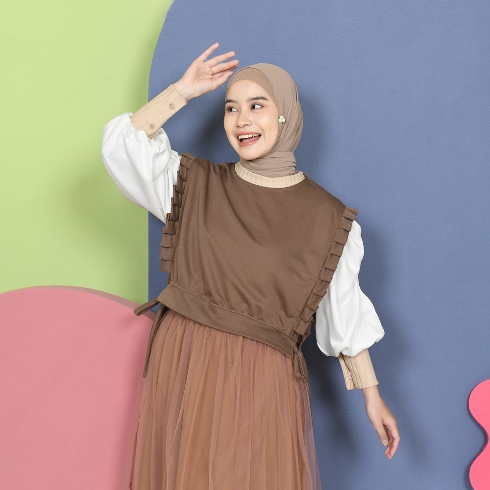 ZETERINDO - BAJU WANITA DL / DALLA RUFFLE VES / ROMPI TALI SAMPING / ROMPI WANITA KEKINIAN ALA KOREA