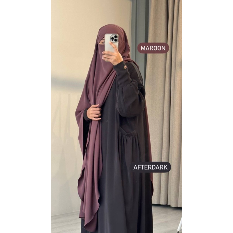 ajman abaya Malikah bahan mina anti uv gamis jumbo free size adem cocok untuk haji dan umroh