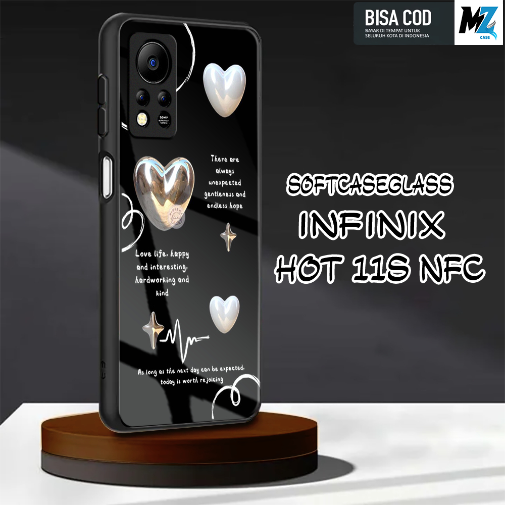 Softcase Glass Kaca [K15] Infinix Hot 11s NFC Terbaru Case Handphone Kesing Pelindung Handphone