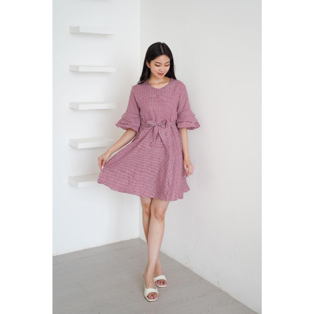 basic id fashion mini Dres square / long sleeve summer korean style