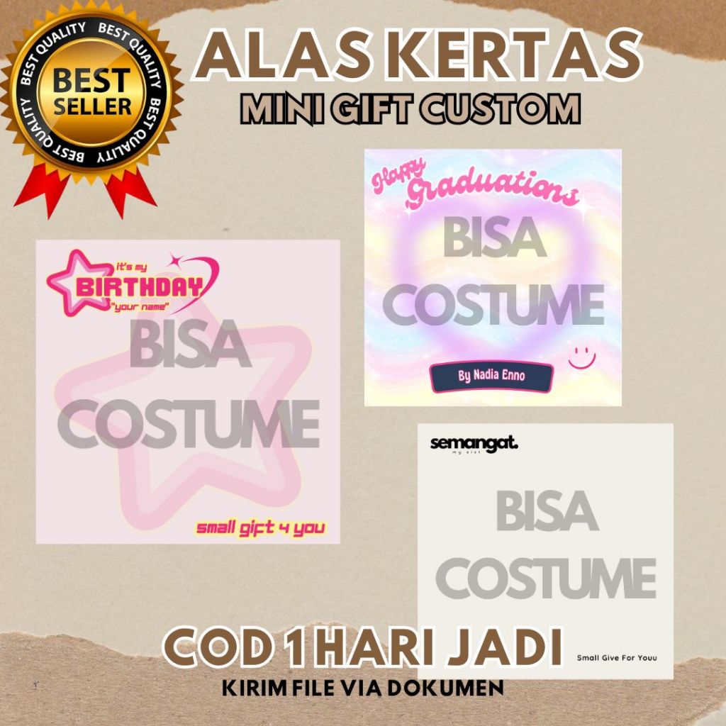 

ALAS KERTAS MINI GIFT CUSTOM GRADUATION KELULUSAN ALAS PACKING