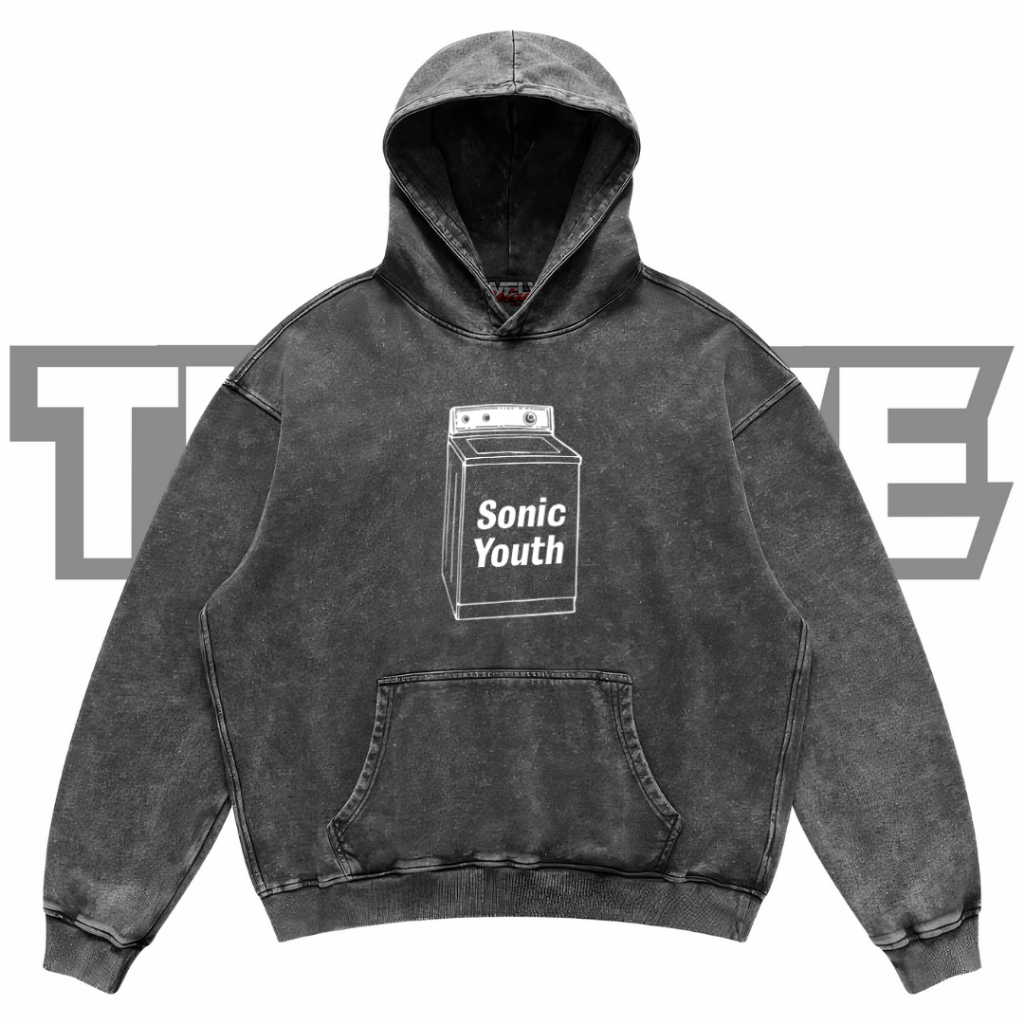 SONIC YOUTH Oversize Washed Hoodie | Jaket Hoodie | Hoodie Sonic Youth | Hoodie Unisex | Hoodie Musi