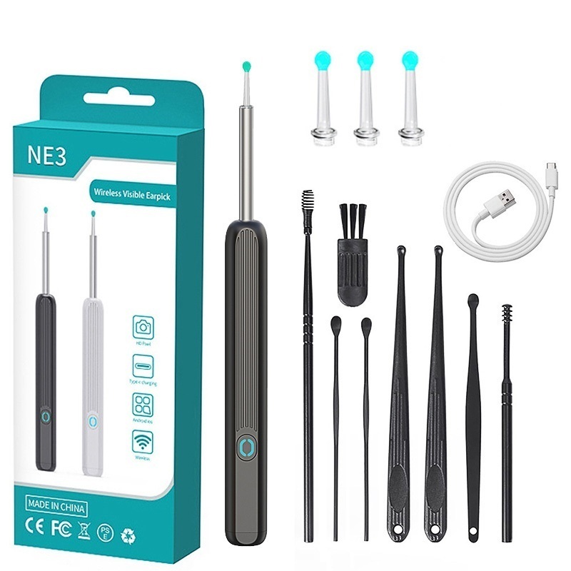 New Pembersih telinga bayi korek kuping LED kamera WiFi hp korek kuping bayi pembersih kuping smart