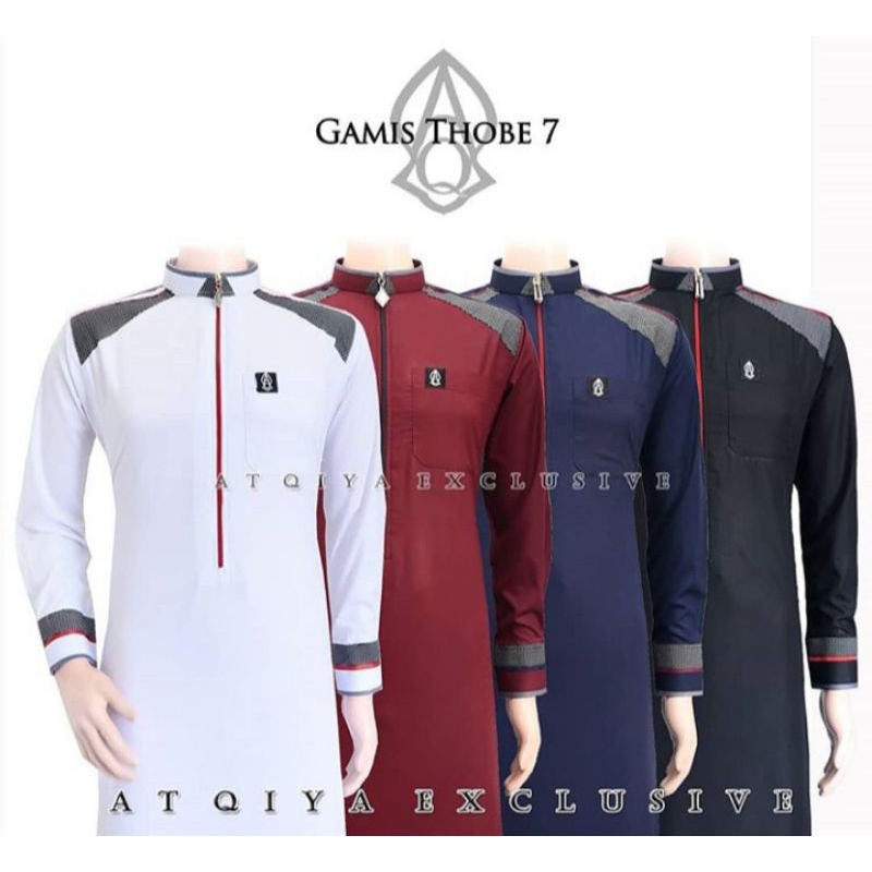 Gamis ATQIYA THOBE 7 / Jubah Laki Laki / Gamis Pria / Brand Atqiya Exclusive