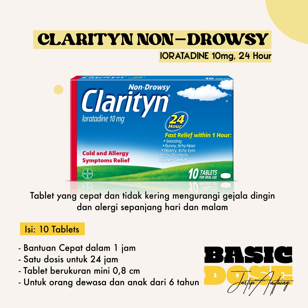 [READY] Clarityn Non-drowsy 24H Allergy Relief, 10 tablets