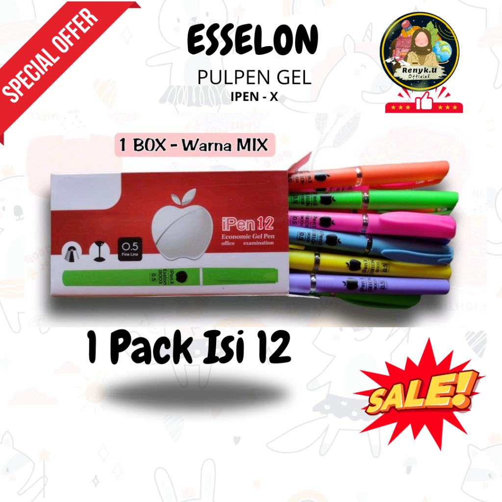 

ESELON PULPEN IPEN-X TINTA HITAM 0.5 mm [ 1 Pack isi 12 ] [ 1 Pack isi 6 ]