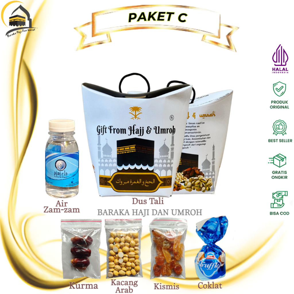 

Paket Oleh-Oleh Haji dan Umroh paket dus teng-teng / Hampers - PAKET C