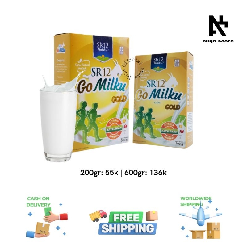 

[BISA COD] SR12 GOMILKU GOLD | SUSU KAMBING