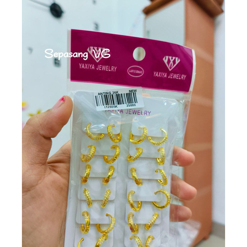 Anting jepit anak model fleksibel model pengganti emas