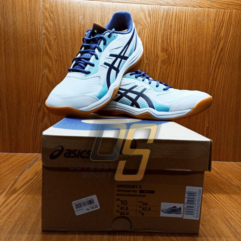 Sepatu Voli Asics Up Court 5 (White/Indigo Blue) 100% ORIGINAL