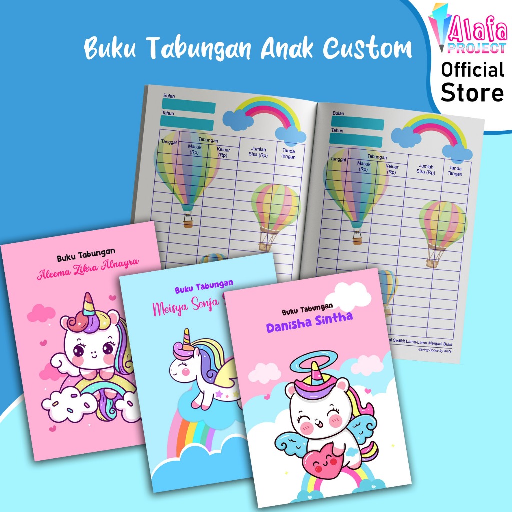 

alafaproject Buku Tabungan Anak Sekolah Custom 15-20