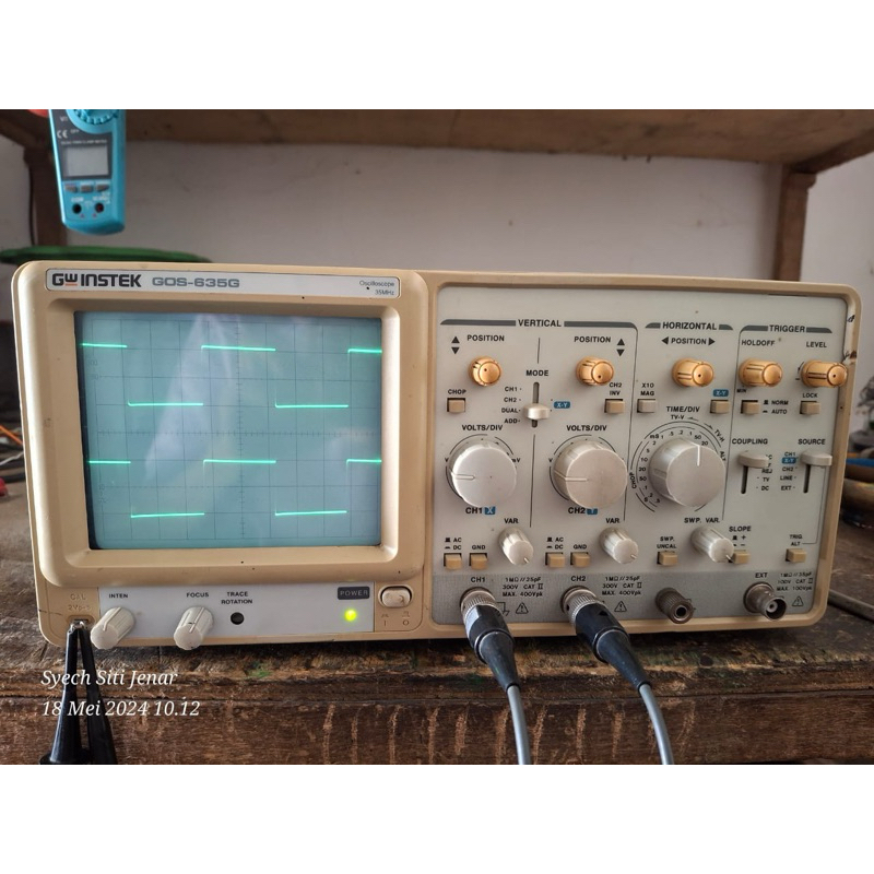 Oscilloscope GW INSTEK GOS-635G 35MHz Original Gratis Paking Kayu