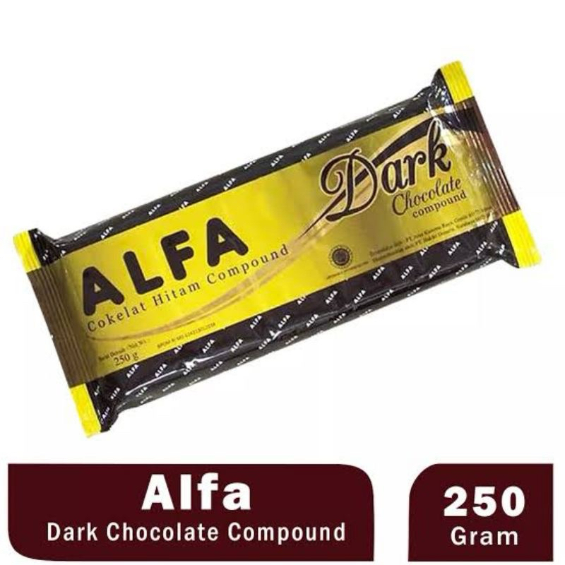 

COKLAT COKELAT BLOK COMPOUND murah DARK CHOCOLATE 250GRAM ALFA