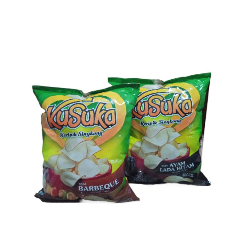 

Kusuka Kripik Singkong Varian Rasa Ayam Lada Hitam & Barbeque 180g