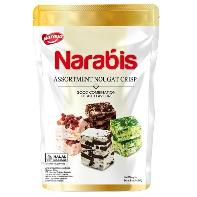 

Naraya NARABIS Assortment (Chocolate, Strawberry, Matcha, Cookies Cream) Nougat Crisp 90g